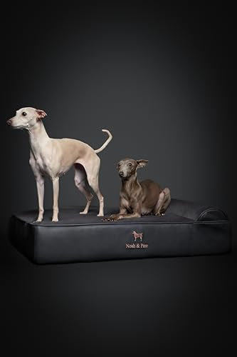 Large Dog Bed (Vegan Leather - Charcoal / Large)