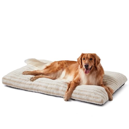 Washable XL Dog Bed for Extra Large Dogs (White / 40.0"l x 27.0"w x 3.5"th)