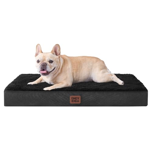 Orthopedic Dog Bed with Removable Washable Cover (30*20*3.5 inches / Black)