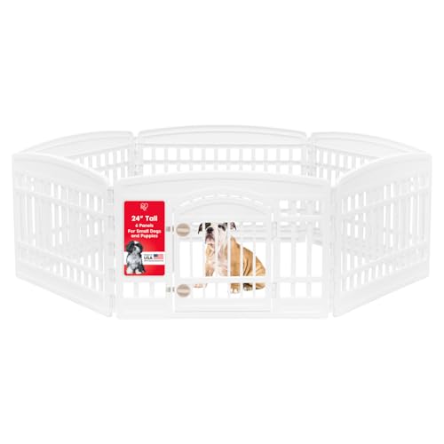 6 Panel Dog Playpen (6 Panel - 24" H / White)