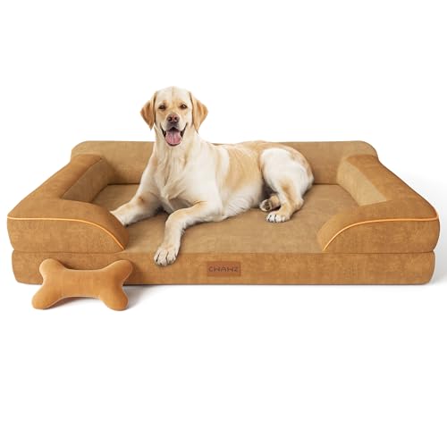 Jumbo Dog Bed for Extra Large Dogs (Brown / Jumbo(45"L x 35"W x 9.5"Th))