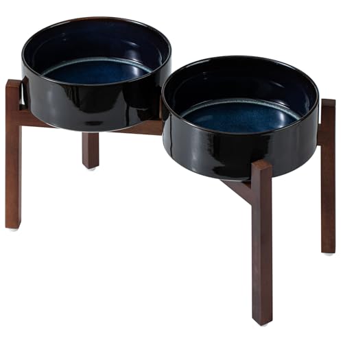 Elevated Dog Bowls (Double Bowls with Stand- Starry Sky / 7.6CUPS)