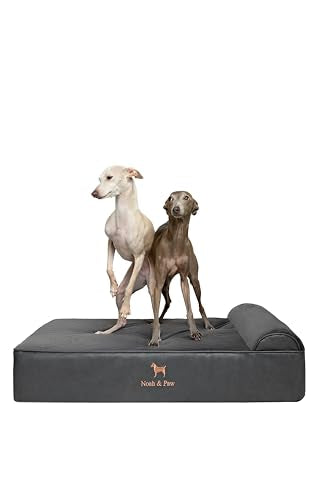 Large Dog Bed (Vegan Leather - Charcoal / Large)