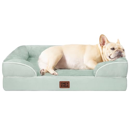 Orthopedic Small Dog Bed (Sage Green / 24.0"l X 18.0"w X 6.0"th)