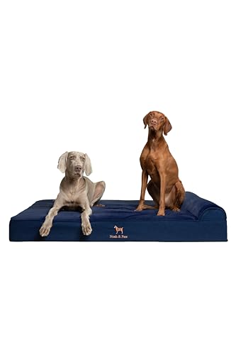 Giant Dog Bed XXL 55x45x9.5 Inch (Denim - Dark Blue / XX-Large)