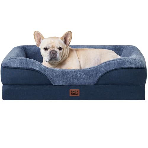 Orthopedic Dog Bed for Medium Dog (Navy / 30x20x6.5)