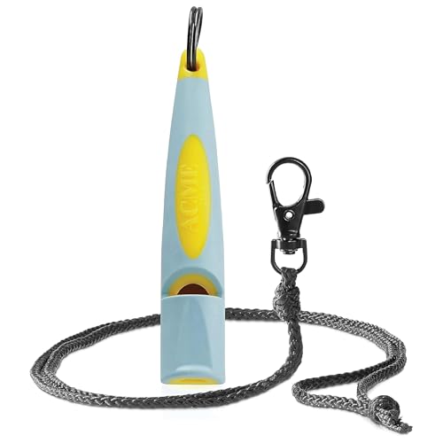 Alpha 210.5 Professional Dog Training Whistle with Enhanced Ergonomic Grip. BPA (Baby Blue on Yellow)