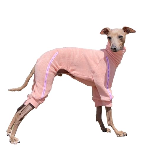 D Doggy Star Italian Greyhound Clothes Stretchy Towel Sports Onesie Outfit Whippet for Dog Coat (2XL / Towel Apricot)
