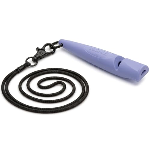Alpha 210.5 Professional Dog Training Whistle with Lanyard. Enhanced Ergonomic Grip. BPA (Violet/Black)