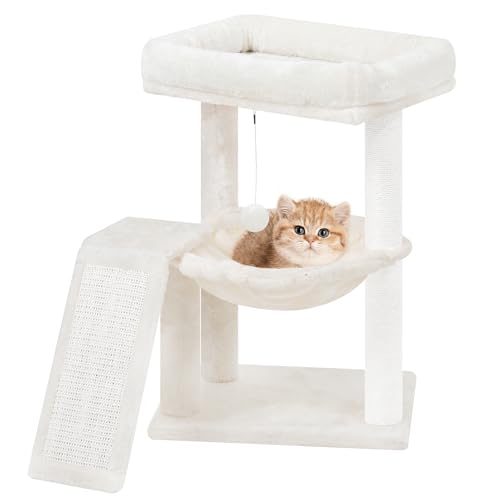 YOUPET Cat Tree with Cat Scratching Post for Indoor Cats (Beige / 25.59")