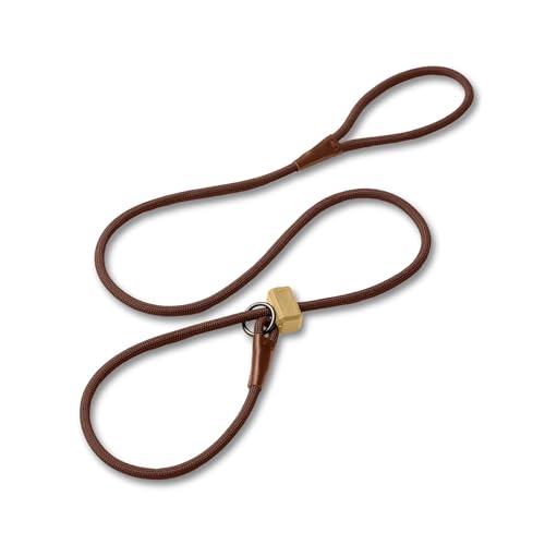 Slip Leash 1.4m Professional Dog Training Lead to Stop Pulling (Brown)