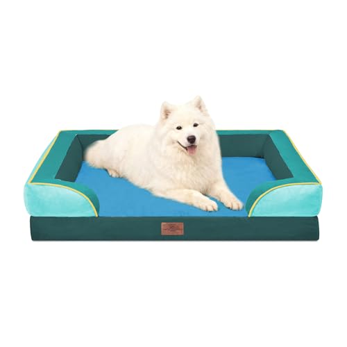 Orthopedic Dog Beds for Large Sized Dog with Bolster (36.0"L x 27.0"W x 8.0"Th / Seattle)