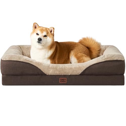 Orthopedic Dog Bed for Medium Dog (Brown / 35x22x6.5)