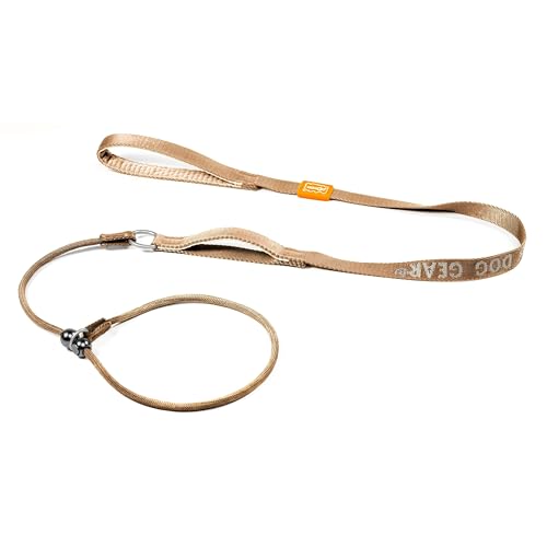 Slip Lead Dog Leash with 2 Spring (Brown / 5.0FT)