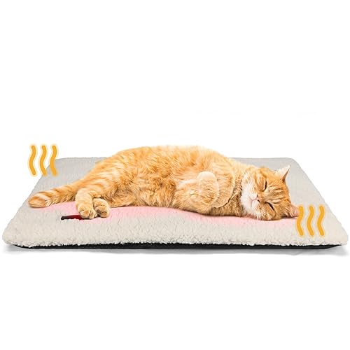 Self Warming Cat Bed Self Heating Cat Dog Mat Pad 24 x 18 in Extra Warm (24.0"L x 18.0"W x 1.0"Th / Beige)
