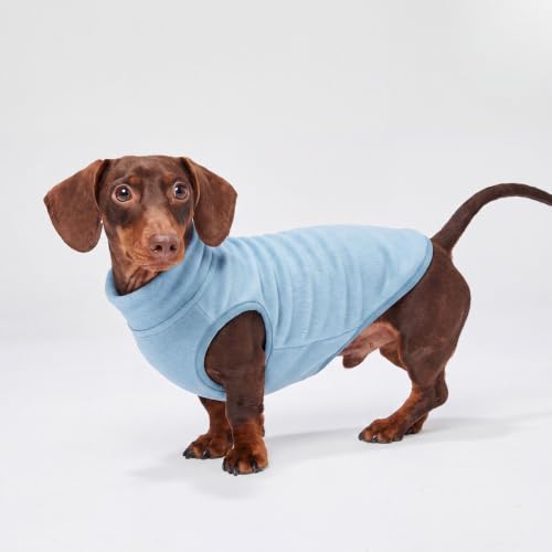 3 Pack Fleece Dog Sweaters for Small Dogs (Gray+Azure+Navy / Medium)