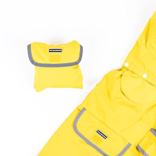 Dog Jacket Waterproof Raincoat with Breathable Interior (Small / Yellow)