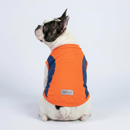 2 Pack UPF 50+ UV Sun Protection Dog Shirt (Large / Orange-Blue)