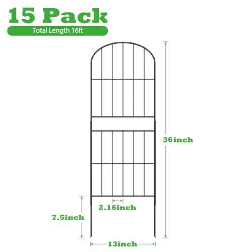 Decorative Garden Fence Fencing 36in (16' (L))