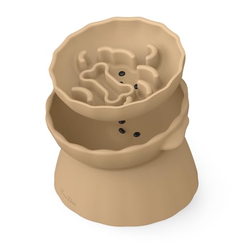 Slow Feeder Dog Bowls Made of Premium Food (Brown / Doggy)