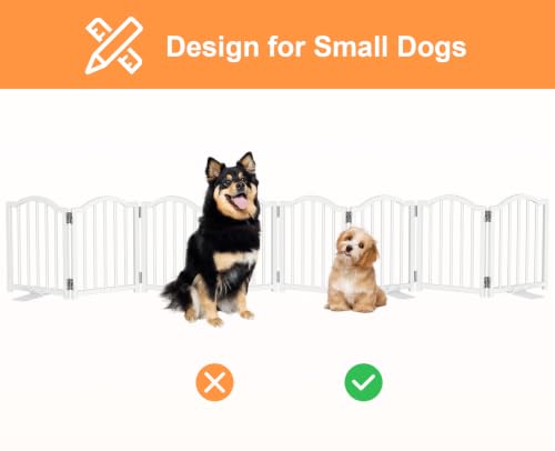 Short Dog Gate Indoor (White / 8 Panel-16''H, Up to 96''W)