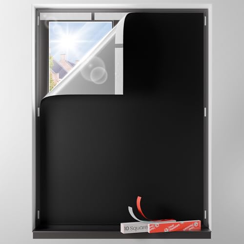 Blackout Curtains for Bedroom Portable 39"x48" Blackout Shades (Black / 39"W x 48"L (Pack of 1))