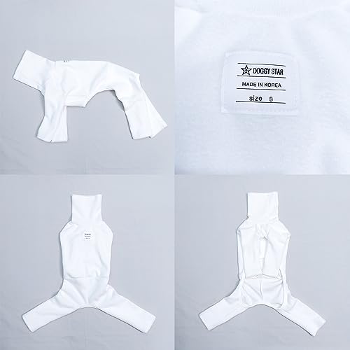 D Doggy Star Italian Greyhound Clothes Sweater Fleece Basic Onesie Whippet for Dog Turtleneck Outfits Coat (M / Flc Ivory)