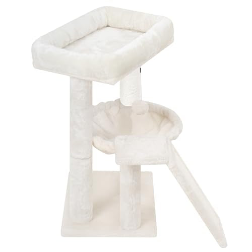 YOUPET Cat Tree with Cat Scratching Post for Indoor Cats (Beige / 25.59")