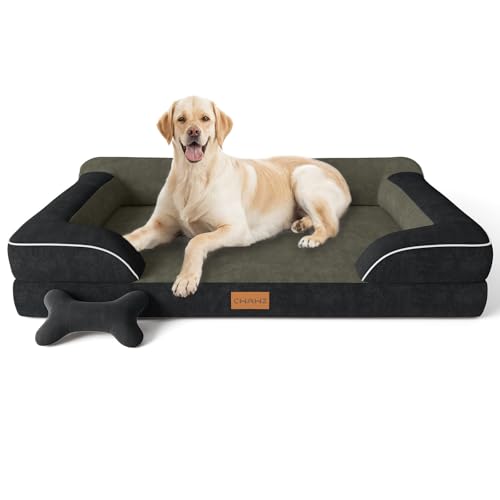 Jumbo Dog Bed for Extra Large Dogs (Black / Jumbo(45"L x 35"W x 9.5"Th))