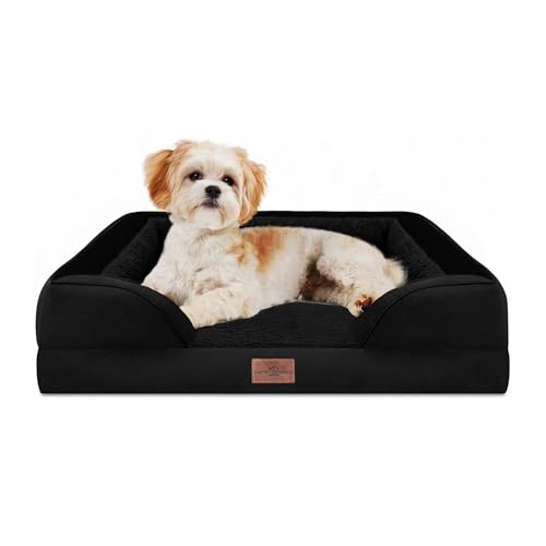 Waterproof Orthopedic Dog Bed for Medium Size Dog (28.0"L x 19.0"W x 6.0"Th / Black)