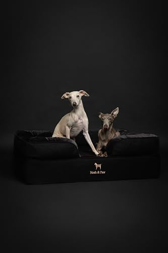 Large Dog Bed (Denim - Black / Large)