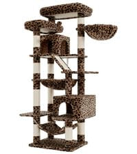 Cat Tree, 71-Inch-Tall Tower for Indoor Cats with 2 Perches HCT034BW (Leopard Print / 71 inch)
