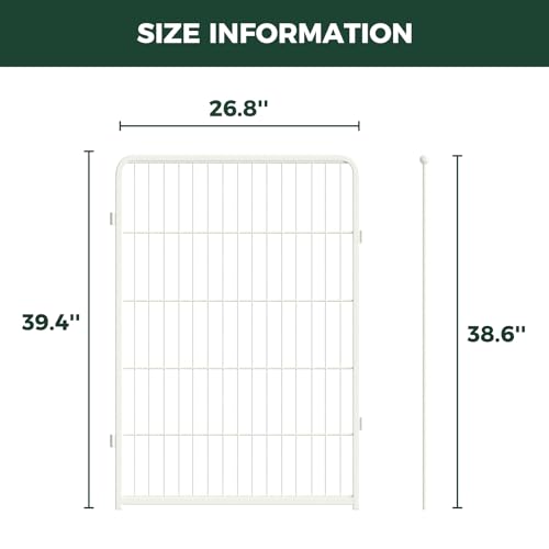 Homeplus Indoor Dog Playpen (White / 40"H)
