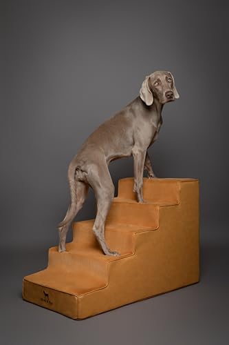 Dog Stairs Dog Ramp for Bed ((5 Step) Camel)