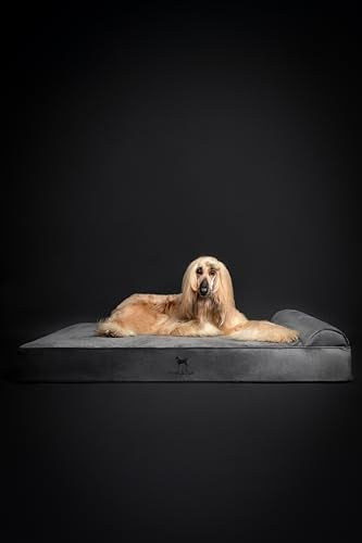 Giant Dog Bed XXL 55x45x9.5 Inch (Velvet - Grey / XX-Large)