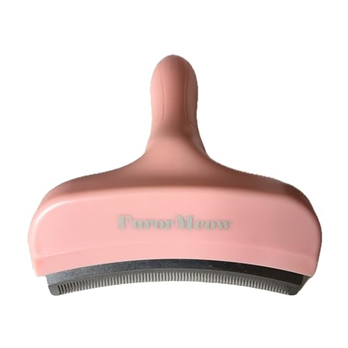 Pet Deshedding Tool with Curve Blade (Large / Pink)