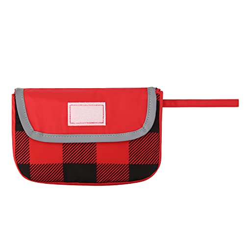 2-in-1 Reversible Dog Raincoat Hooded Poncho Rain Jacket Red Plaid XL (X-Large / Buffalo Plaid / Red)