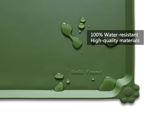 XX Large Silicone Pet Feeding Mats (28” x 26” / Dark Olive)