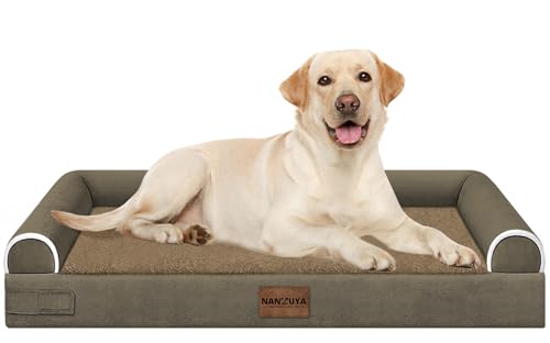 Orthopedic Dog Bed for Large Dogs (Brown / 38.0"L x 25.0"W x 6.5"Th)