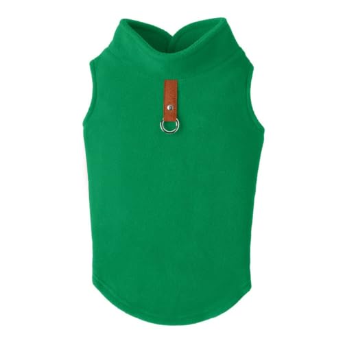 Fleece Vest Dog Sweater (Green / X-Large (Around 23-lb))