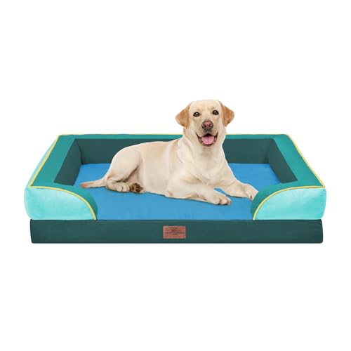 Orthopedic Dog Bed for Extra Large Dogs with Bolster (42.0"L x 30.0"W x 8.5"Th / Seattle)