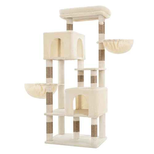 68.1" Cat Tree with Oversized Top Platform & Wide Base HCT059MJ (Beige / 68.1 inch)