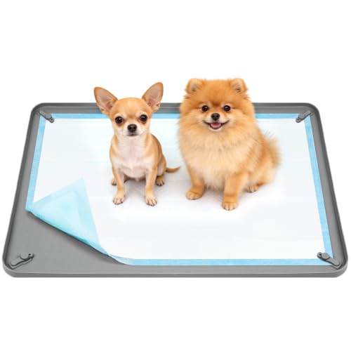 Silicone Puppy Pad Holder Tray with Clips (36"L x 25"W)