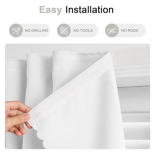 Adhesive Curtain (71"W x 84"L (Pack of 1) / White)