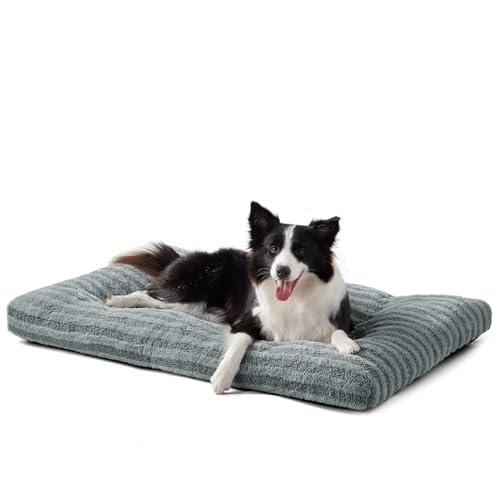 Washable Dog Bed Large Sized Dogs (Gray / 35.0"l x 23.0"w x 3.5"th)
