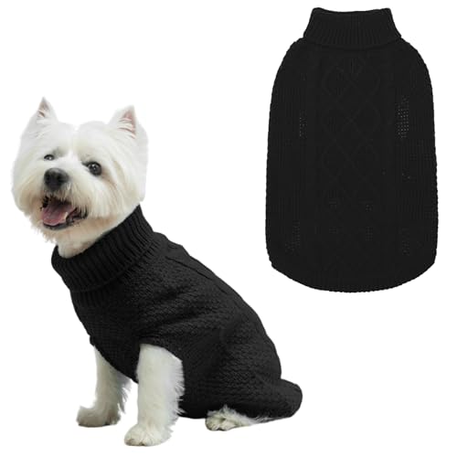 Turtleneck Dog Sweater (X-Small / Black)