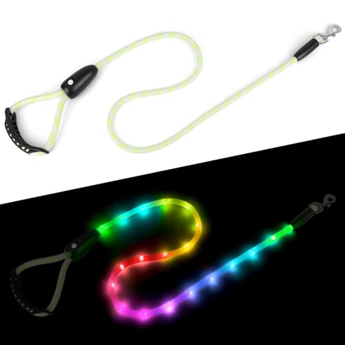 Light Up Dog Leash (4 Ft / RGB)