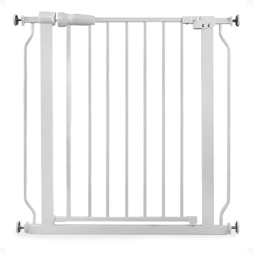Easy Walk Thru Baby Safety Gate (30-inch Tall, White)
