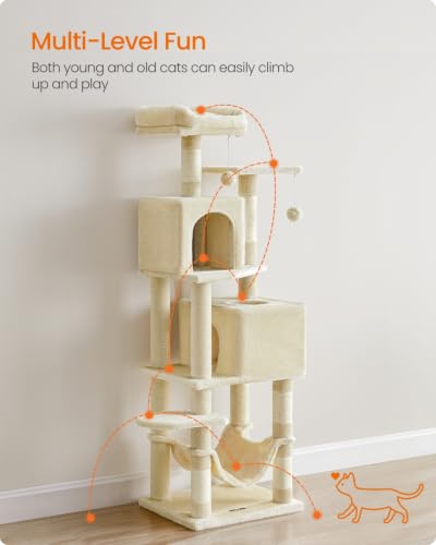 Cat Tree 59.5 (59.5 Inches / Beige)