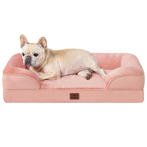 Orthopedic Dog Bed Medium Size Dog (Dusty Pink / 30.0"l X 20.0"w X 6.5"th)